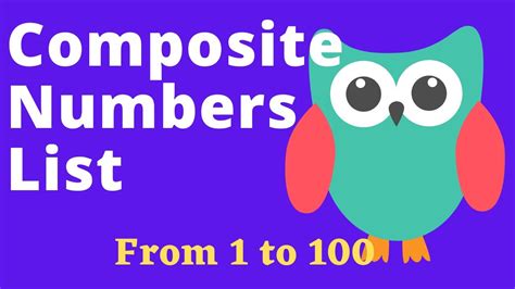 Composite Numbers List From 1 To 100 For Kids And Adults Math Help