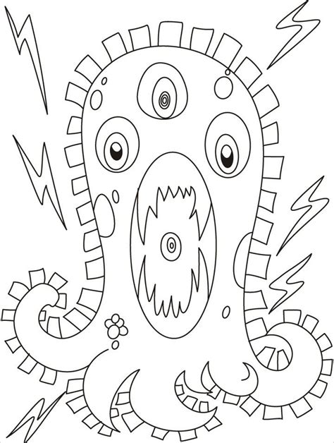 Monster Coloring Sheets Coloring Home