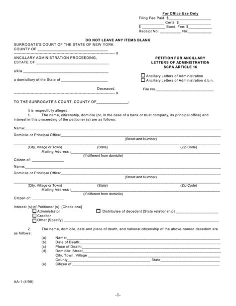 Form Aa 1 Fill Out Sign Online And Download Fillable Pdf New York Templateroller