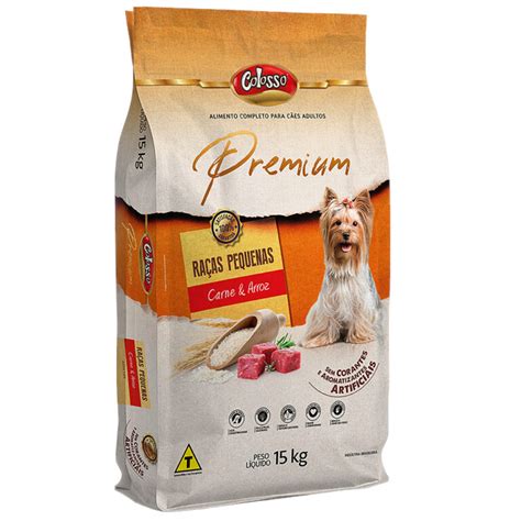 Ração Colosso Premium Cães Raças Pequenas Sabor Carne e Arroz kg A Veterinária