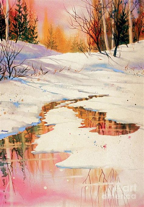 Winter Rose Ii Art Print By Teresa Ascone Winter Painting Winter