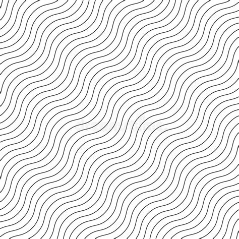 Waves Geometric Seamless Pattern Simple Black And White Waves Diagonal