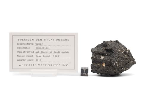 Wabar Impactite With Impactor Residue 363g Aerolite Meteorites