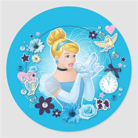 Cinderella Gracious As A True Princess Square Sticker