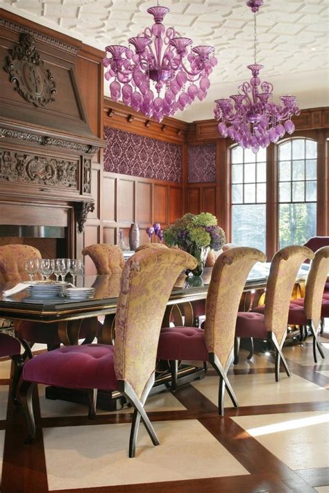 Check out our purple black room selection for the very best in unique or custom, handmade pieces from our shops. purple dining chairs room contemporary with kitchen and ...