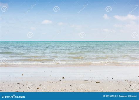 Sea Beach Blue Sky Sand Sun Daylight Relaxation Landscape Stock Image