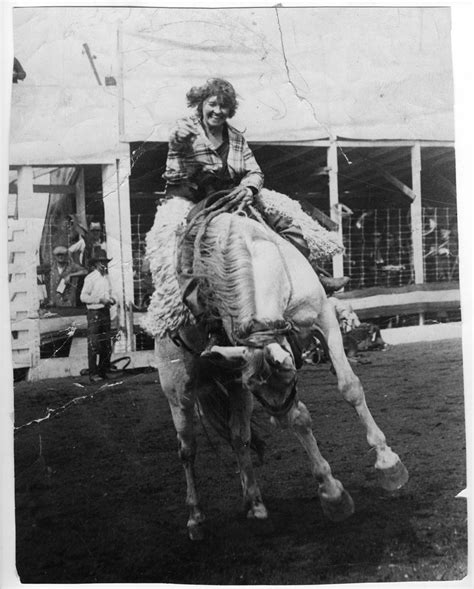 Ruth Roach Riding A Bucking Bronco C 1930 Cowgirl Quote Rodeo