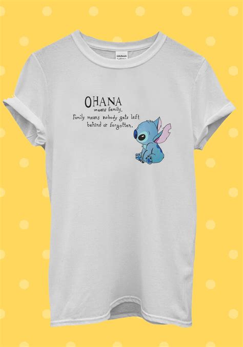 Disney Lilo And Stitch Ohana Cool T Shirt Men Women Unisex Etsy