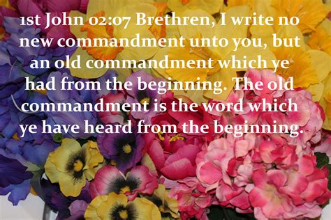 621jo0207 Brethren I Write No New Commandment Unto You But An Old