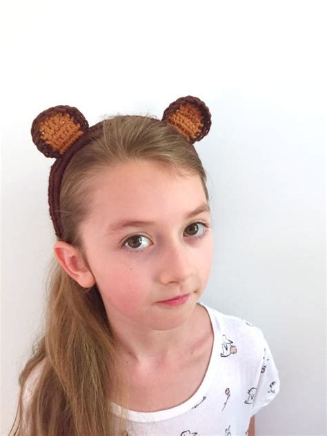 Bear Ears Headband Crochet Teddy Bear Ears Hair Band Etsy