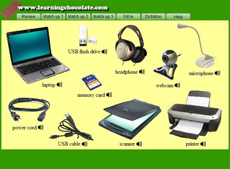 Computers Accessories Vocabulary English