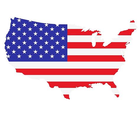 American Flag Usa Map Outline Canvas Prints By Frostyourlife Redbubble