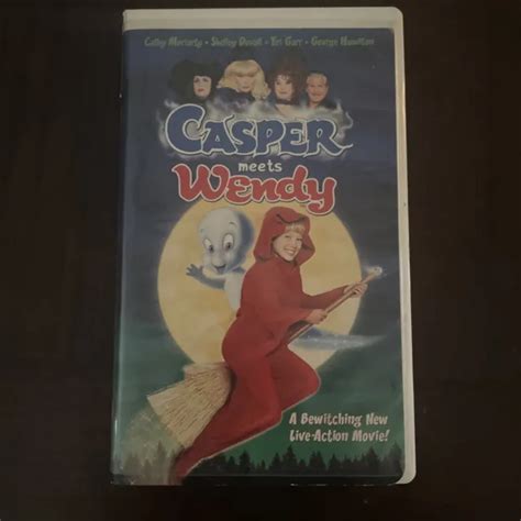 Casper Meets Wendy Vhs 1998 Clam Shell With Original Vintage