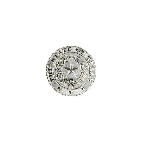 Texas State Seal Silver Plated Lapel Pin Texas Capitol T Shop
