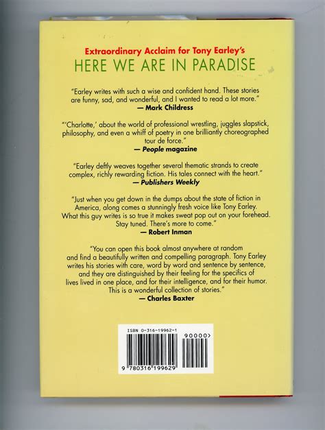 Here We Are In Paradise By Earley Tony Fine Hardcover 1994 1st Edition The Reluctant