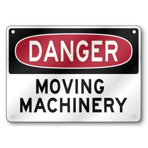 Moving Machinery Danger Sign, OSHA, .040 Thick Aluminum | SS012460