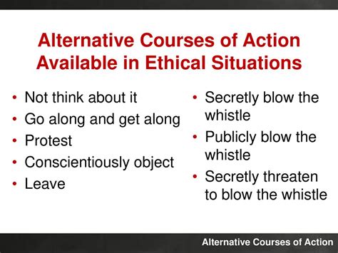 Alternative Courses Of Action Ppt Download