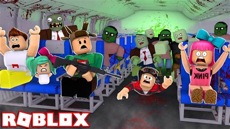 Escape Zombies On A Plane In Roblox Youtube