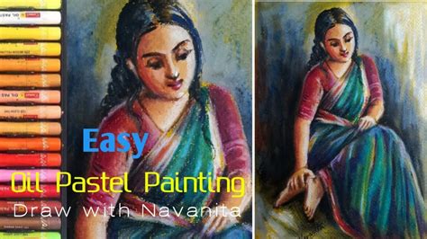 How To Draw A Woman With Oil Pastelsoil Pastel Drawingpastel Painting