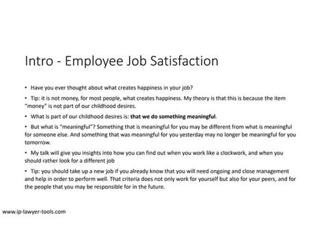 Employee Job Satisfaction Insights Ppt