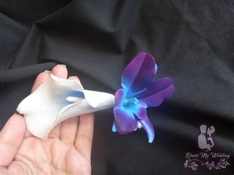 Dress My Wedding Picasso Calla Lily Galaxy Orchid Boutonniere Real