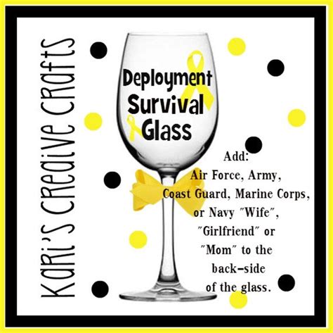 Deployment Wine Glass Armed Forces Wine Glass Navy Wine Etsy