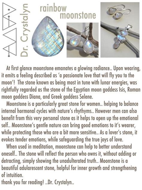 Dr C Says Know Your Rainbow Moonstone Crystal Healing Stones
