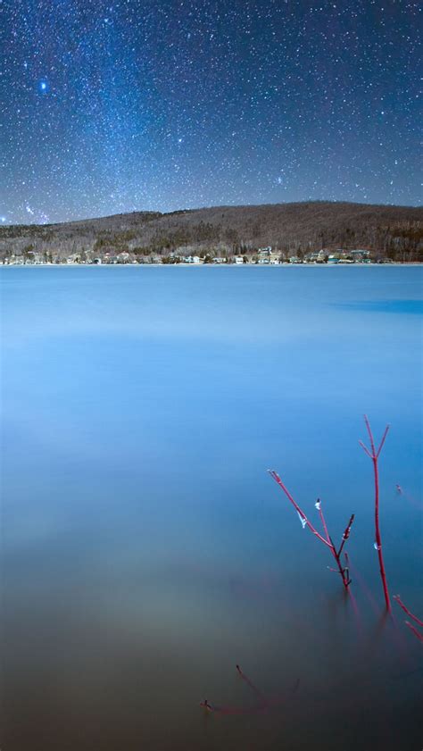 Milky Way Over Lake Iphone Wallpapers Free Download