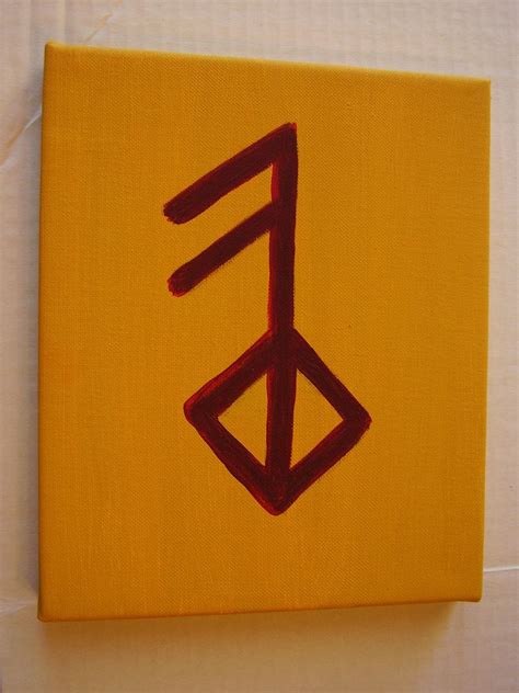 8x10 Viking Rune Symbol Of Love Painting Rune Symbols Viking Symbols