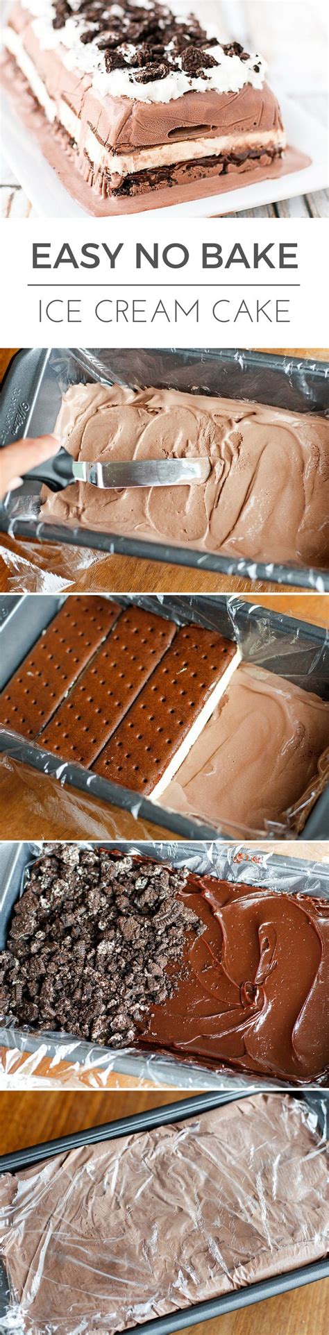 Do more of what makes you happy. Easiest Ever No Bake Ice Cream Cake Recipe | Desserts, Ice ...
