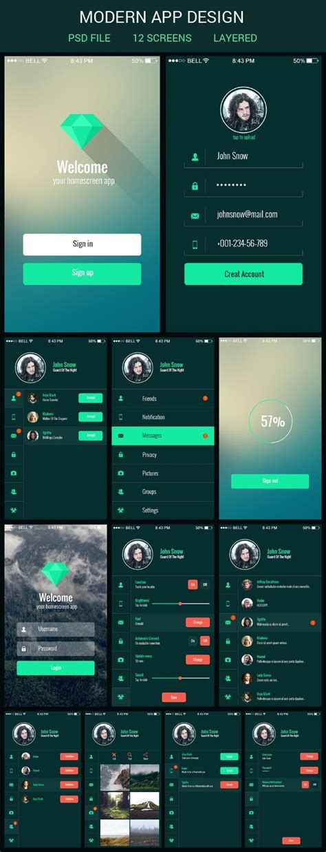 Android App Ui Design Templates Download Android Login Design