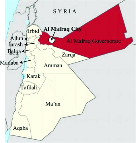 The office of a governor 3. Location of Al Mafraq Governorate | Download Scientific ...