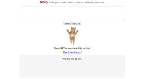 Kittify Diese Website übersetzt Texte In Katzensprache