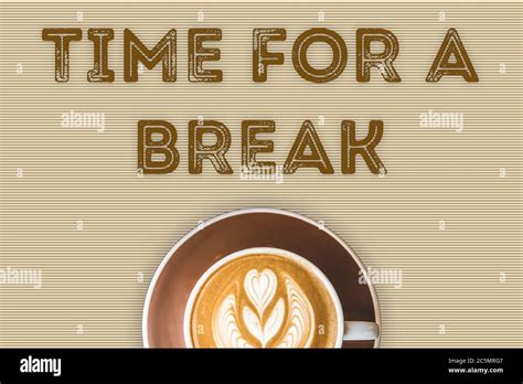 Break Time Coffee Cup Concept Stock Photo Alamy