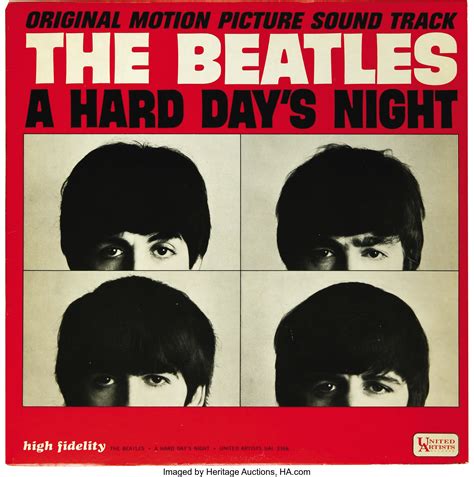Beatles A Hard Days Night Soundtrack Lp United Artists 3366 Mono