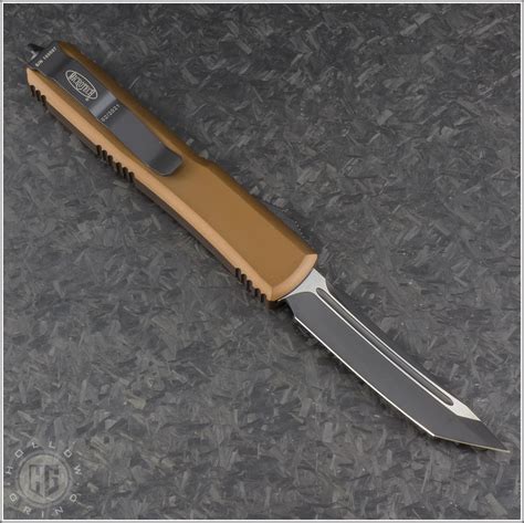 Microtech Knives Tan Ultratech Te Automatic Otf Da Knife 344in