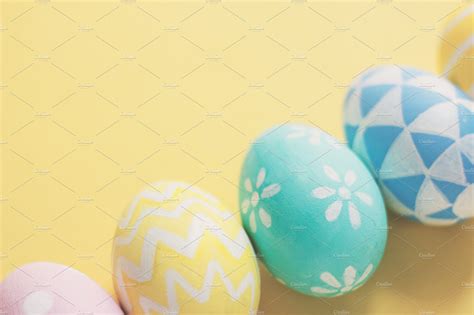 Pastel Colorful Easter Eggs ~ Holiday Photos ~ Creative Market