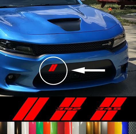 Custom Stripes For Dodge Charger Front Bumper Custom Hash Decal New