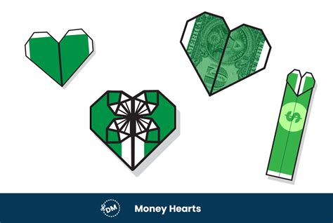 4 Different Ways To Make An Origami Money Heart Diy