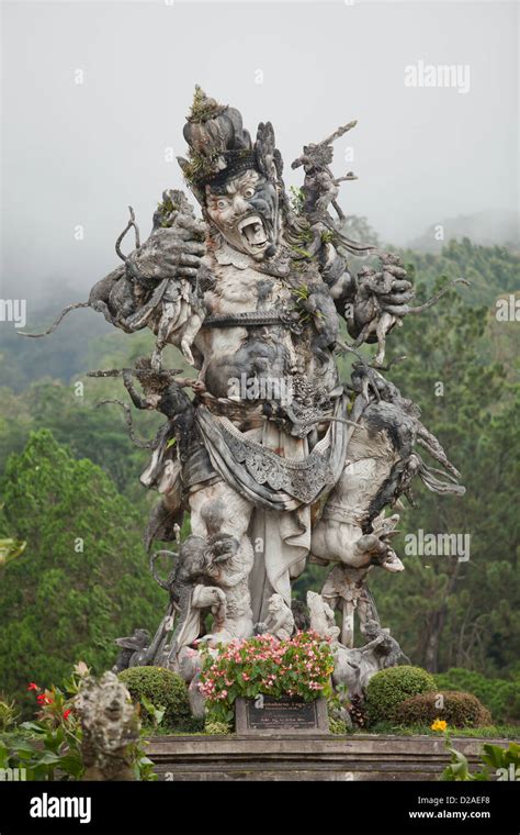 Indonesian Hindu Demon In The Botanical Gardens In Bali Indonesia