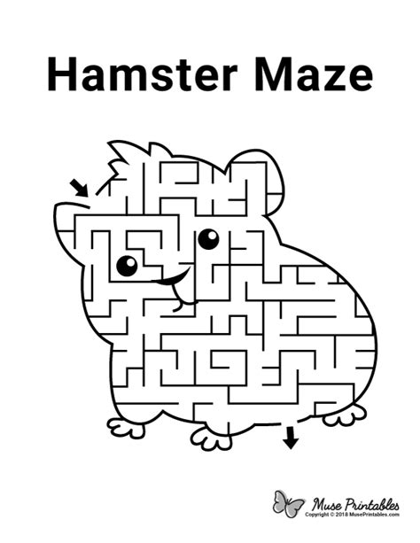 Free Printable Hamster Maze