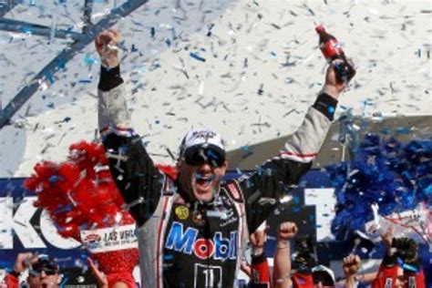 Las vegas motor speedway officials gradually warm to new february date as cup series denny hamlin (11) celebrates in front of the grandstands after winning the nascar daytona 500 auto race at daytona international speedway. Tony Stewart Wins NASCAR Race In Las Vegas