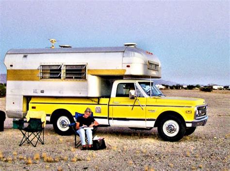 1969 Chevrolet Longhorn Truck With Silver Streak Camper Truck Camper Hq