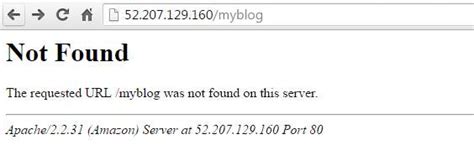 Wordpress Aws Issue The Requested Was Not Found On This Server Stack Overflow