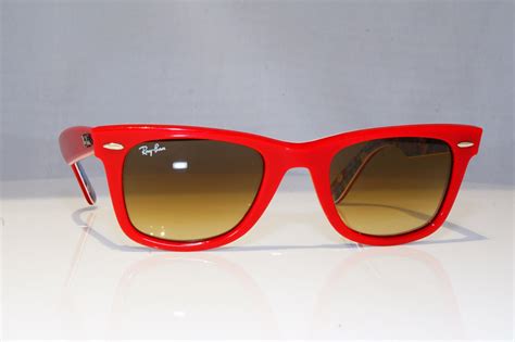 Ray Ban Mens Designer Sunglasses Red Wayfarer Rb 2140 113385 19187 Sunglassblog
