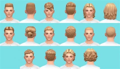 Get To Work Hair Recolors Male To Female Unisex Hairs Sims 4 Studio