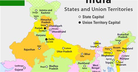 List Of 29 States And Capitals Of India