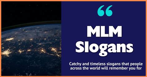 50 Best Mlm Slogans For Serious Network Marketers Pitiya