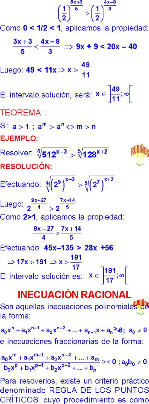 Inecuaciones De Primer Y Segundo Grado Desigualdades Fraccionarias