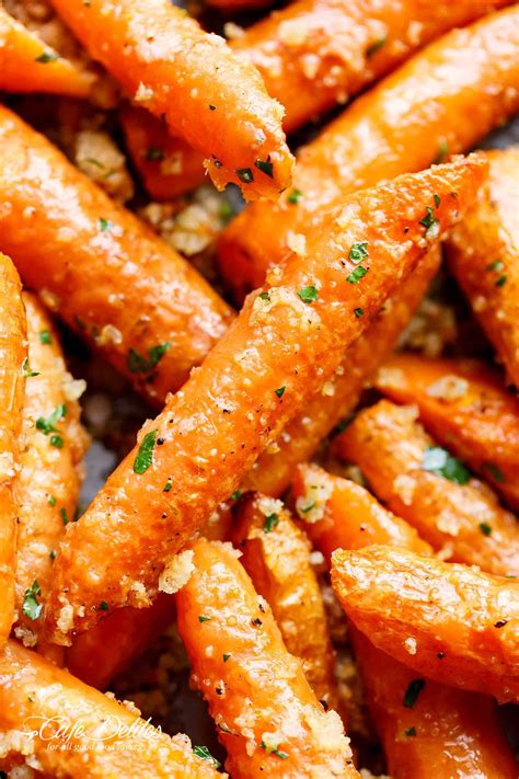 Garlic Parmesan Roasted Carrots Carrot Recipes
